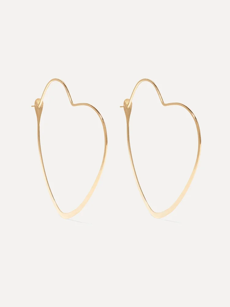 14-karat gold hoop earrings