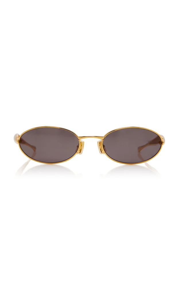 Sardine Round-Frame Metal Sunglasses