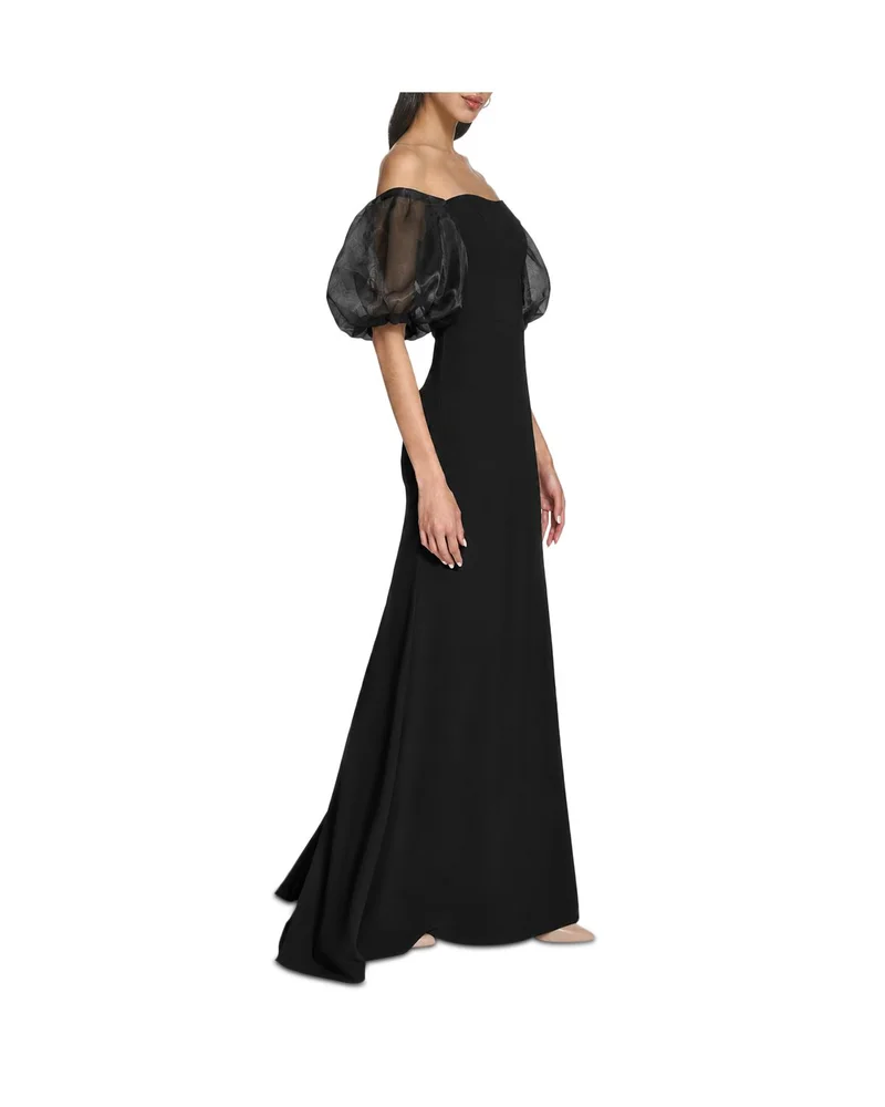Off-the-Shoulder Puff Sleeve Gown