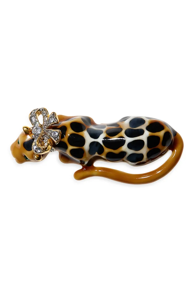 Leopard Bow Pin