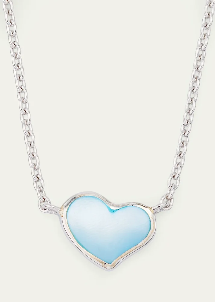 Mother-of-Pearl Single Heart Necklace