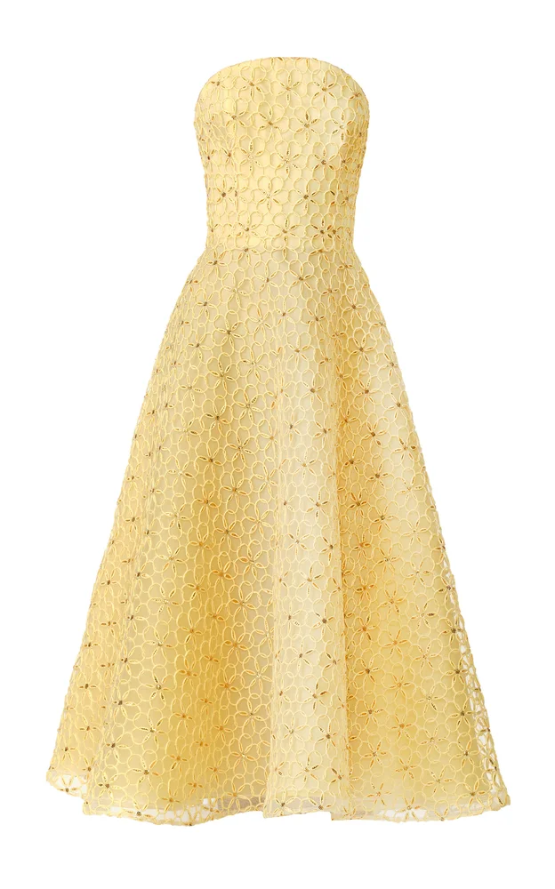 Abstract Cording Cocktail Midi Dress