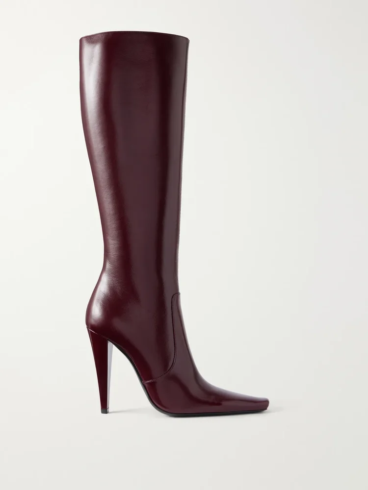 77 110 leather knee boots