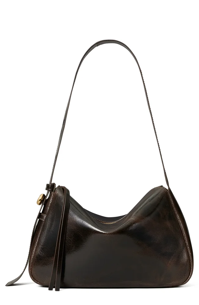 Romy Distressed Leather Shoulder Bag