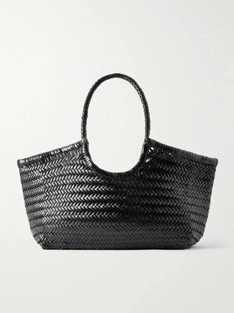 Nantucket large woven leather tote