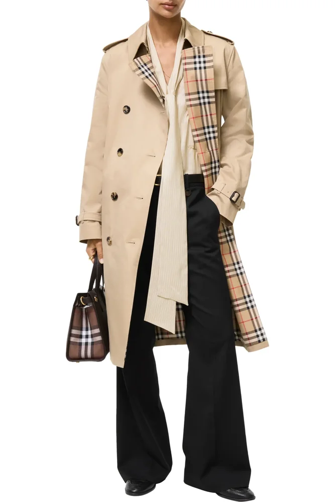 Long Gabardine Lakefield Trench Coat