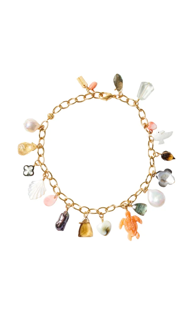 Playa Gold-Plated Multi-Stone Anklet