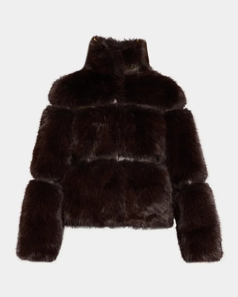 The Yael Turtleneck Faux Fur Coat