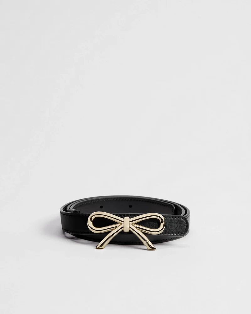 Le Nœud de Dior Belt Black Smooth Calfskin, 20 mm