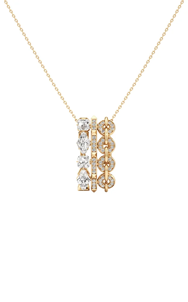 Armor 18K Yellow Gold Diamond Necklace