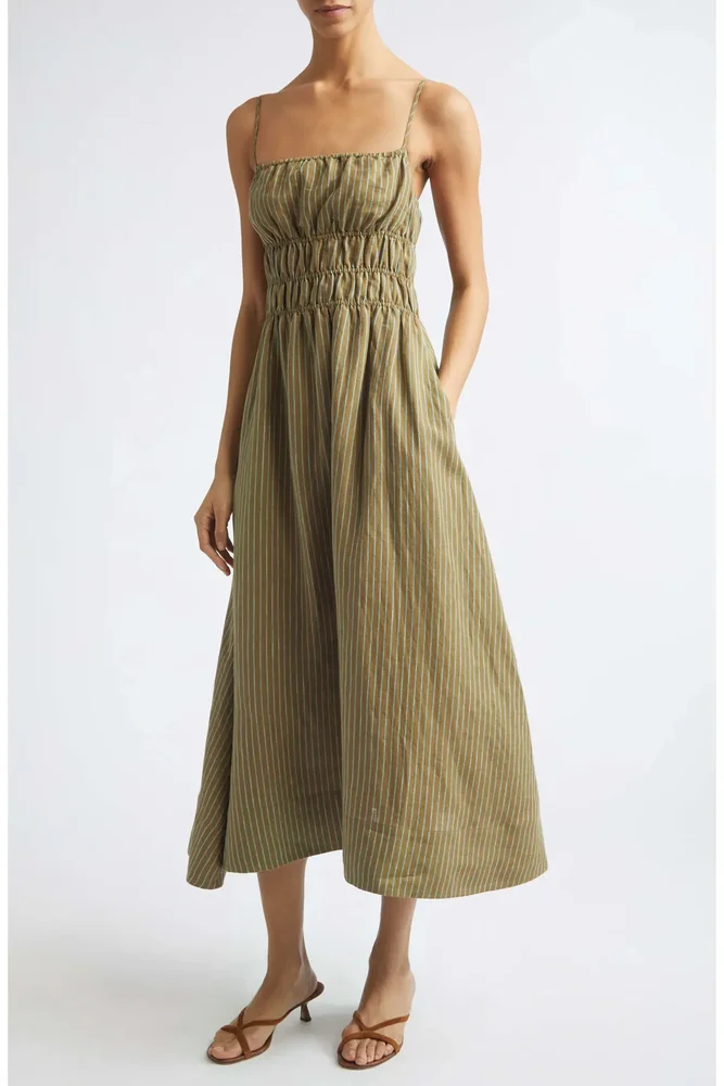 Ayla Linen Midi Sundress