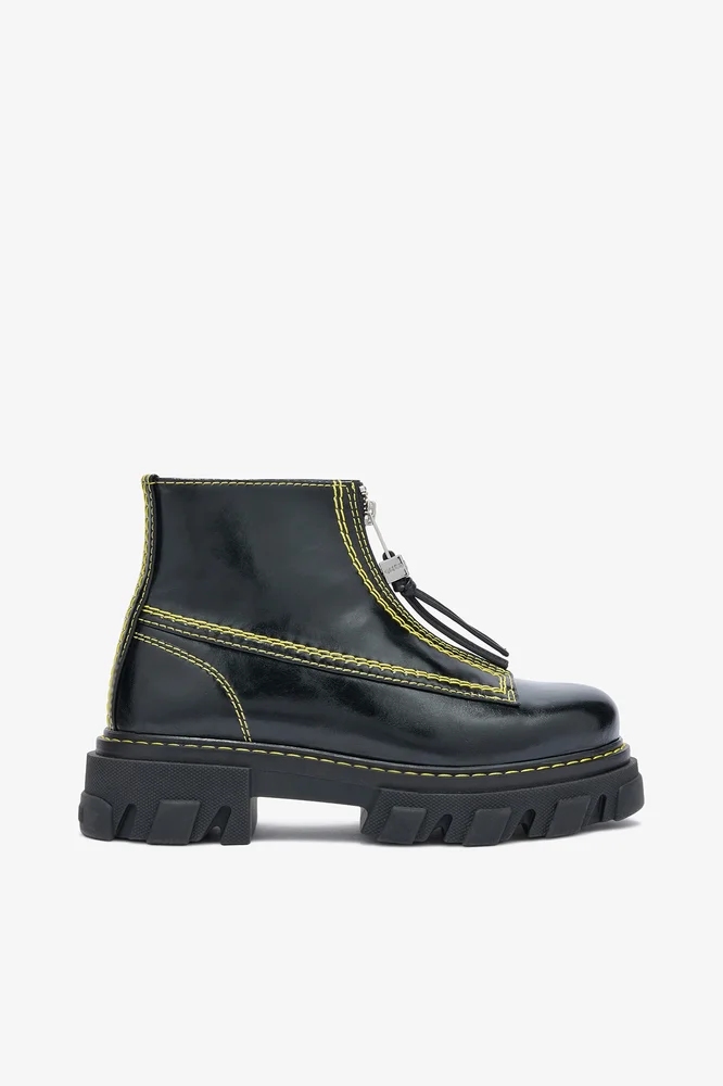 Cleated Boots in Black