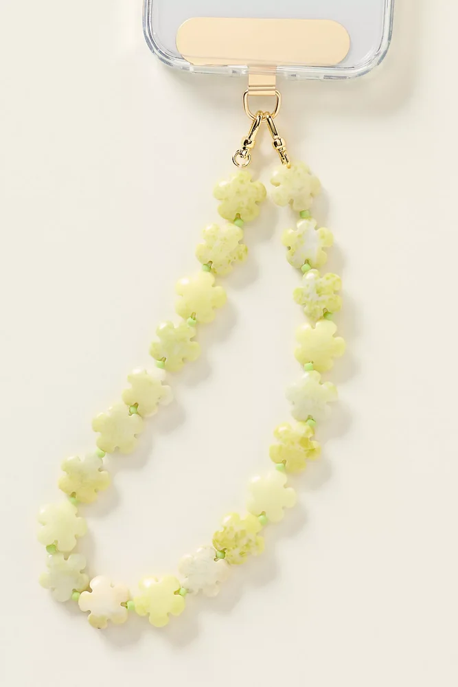 Floral Stone Phone Chain