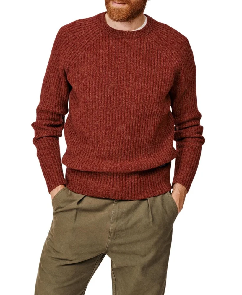 Ray Fisherman Rib Crew Neck Sweater