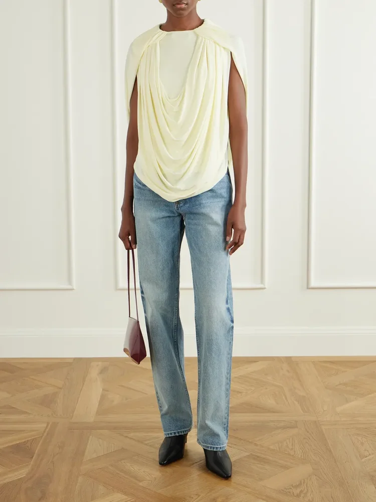 The Astor draped jersey blouse