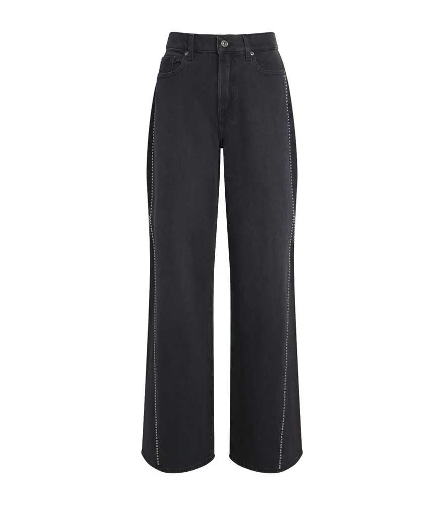 Stud Lotta High-Rise Wide-Leg Jeans