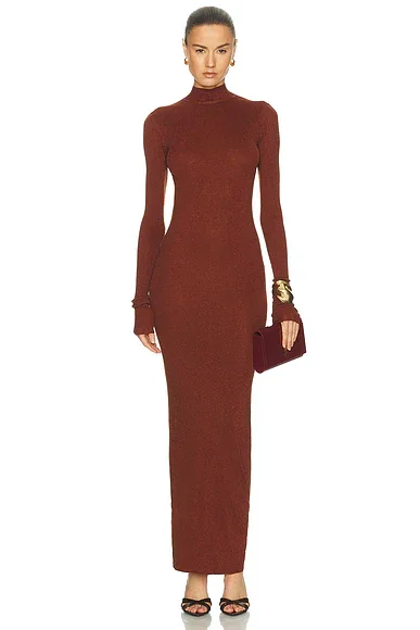 Shimmer Mockneck Dress