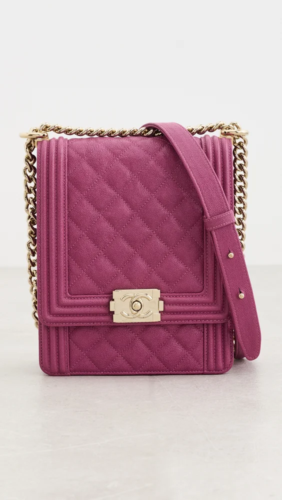 Chanel Caviar North South Flap Boy Bag