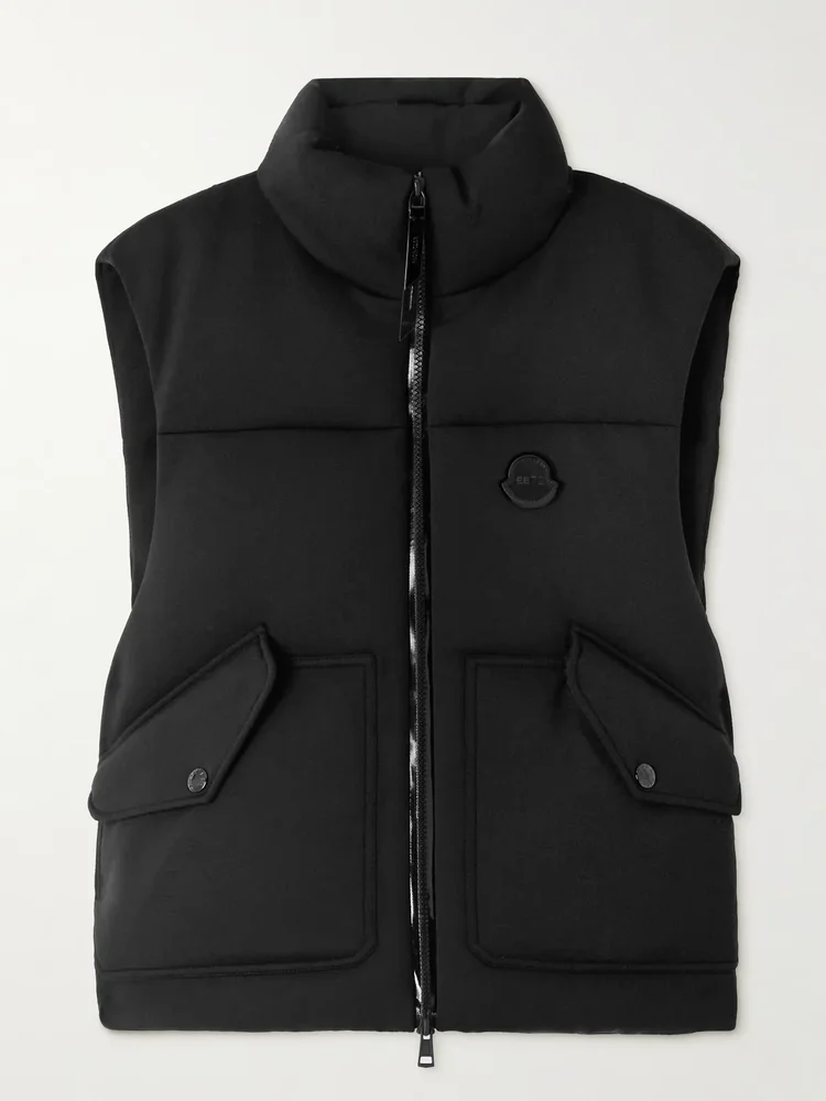 Edward Enninful appliquéd quilted scuba down vest