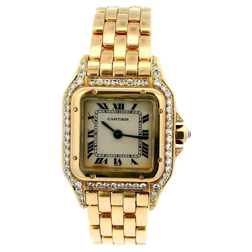 Pre-Owned Panthère de Cartier 8669 Diamond 18K Yellow Gold Ladies Watch