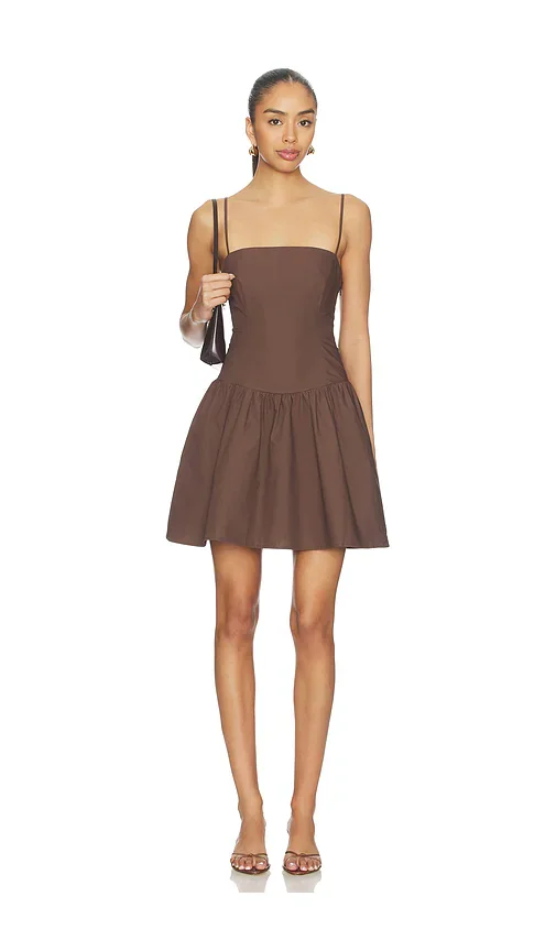 x REVOLVE Poplin String Smocking Dress