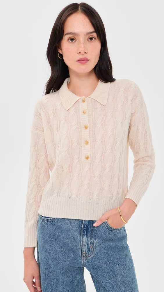 Airy Cabled Knit Sweater