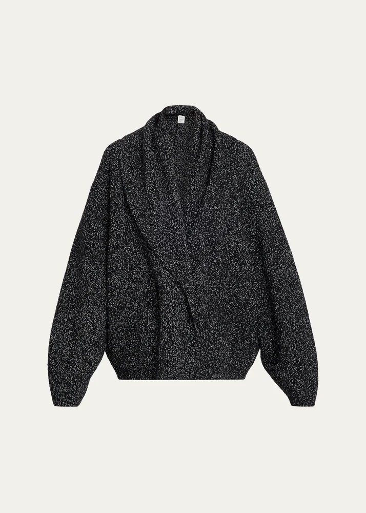 Oversized Shawl-Lapel Cardigan