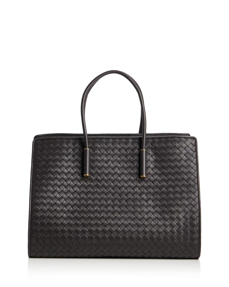 Barbara Intrecciato Leather Tote