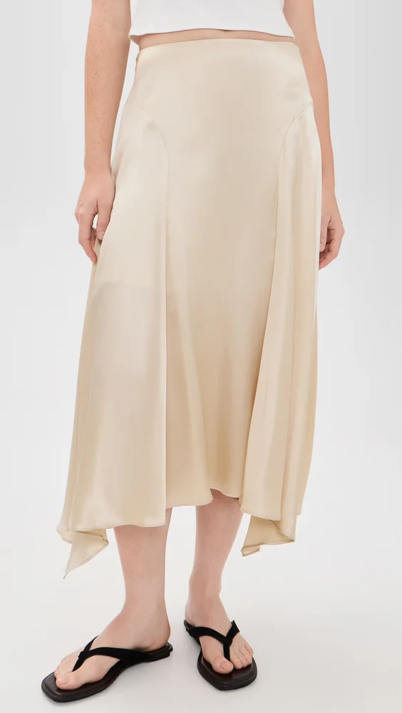 McCall Silk Skirt (Almond)