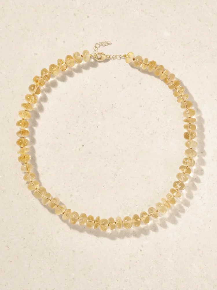 14-karat gold citrine necklace