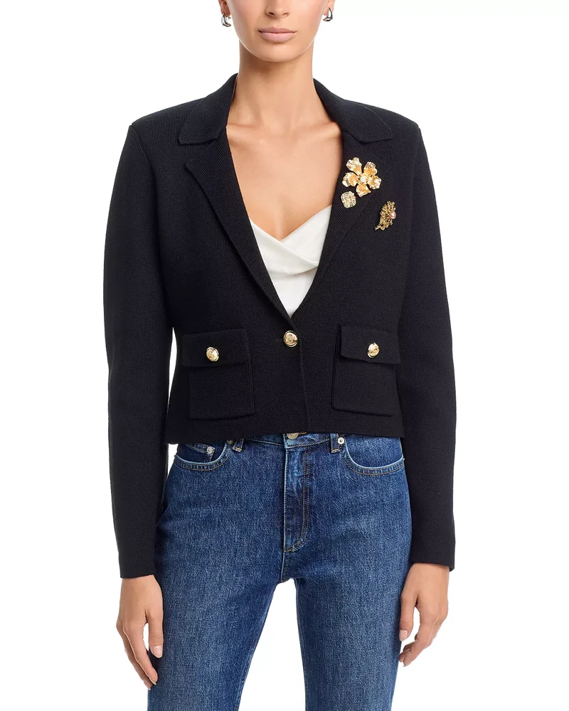Laynee Cropped Knit Blazer