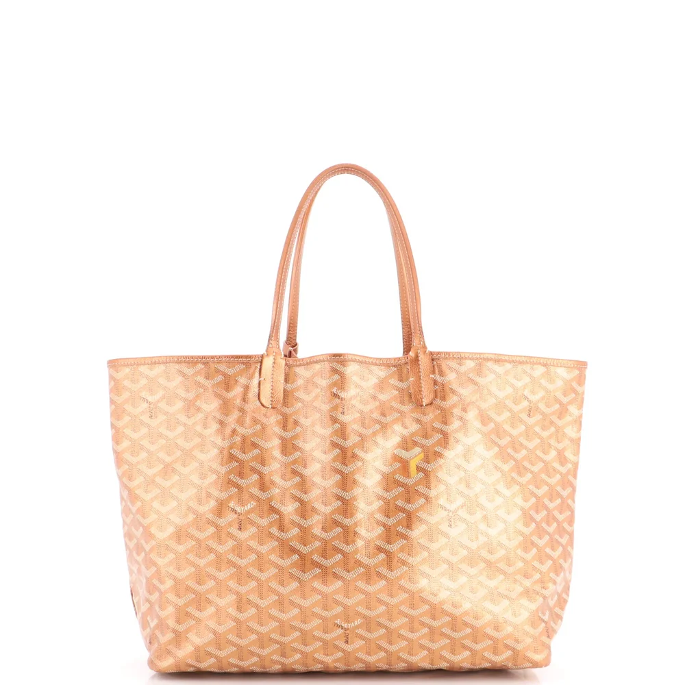 Saint Louis Tote Precious Metals Coated Canvas PM in Brown Metallic