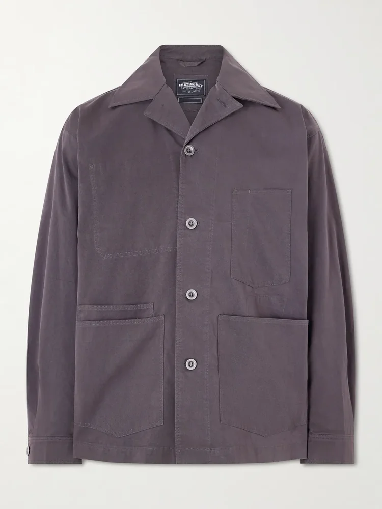 Relaxed Coverall Cotton-Blend Twill Blouson Jacket