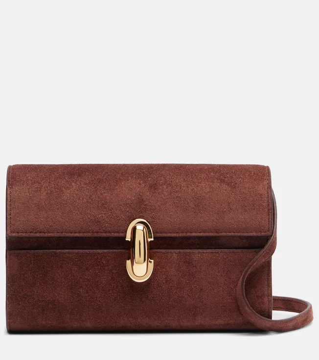 Symmetry Mini suede shoulder bag