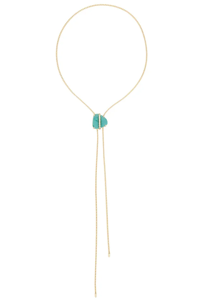 Turquoise Bolo Lariat Necklace