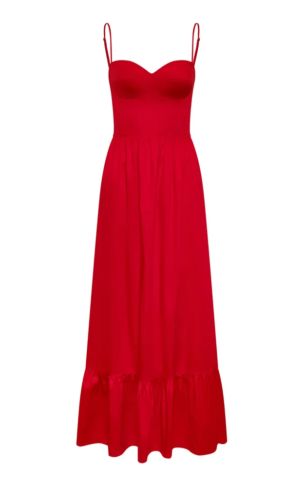 Conocerte Bustier Cotton Maxi Dress