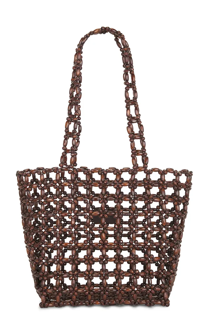 Wood Bead Tote Bag