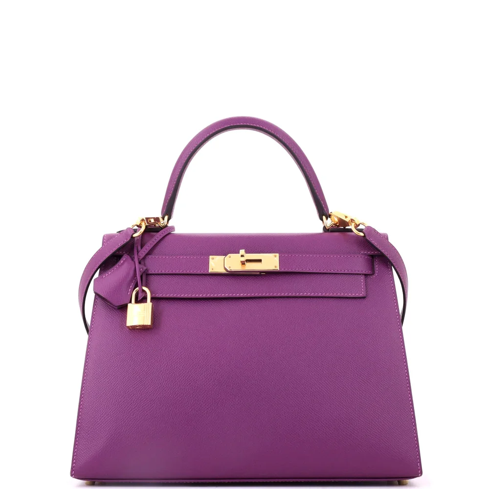 Pre-Owned Kelly 28 Anemone Epsom, Gold Hardware
