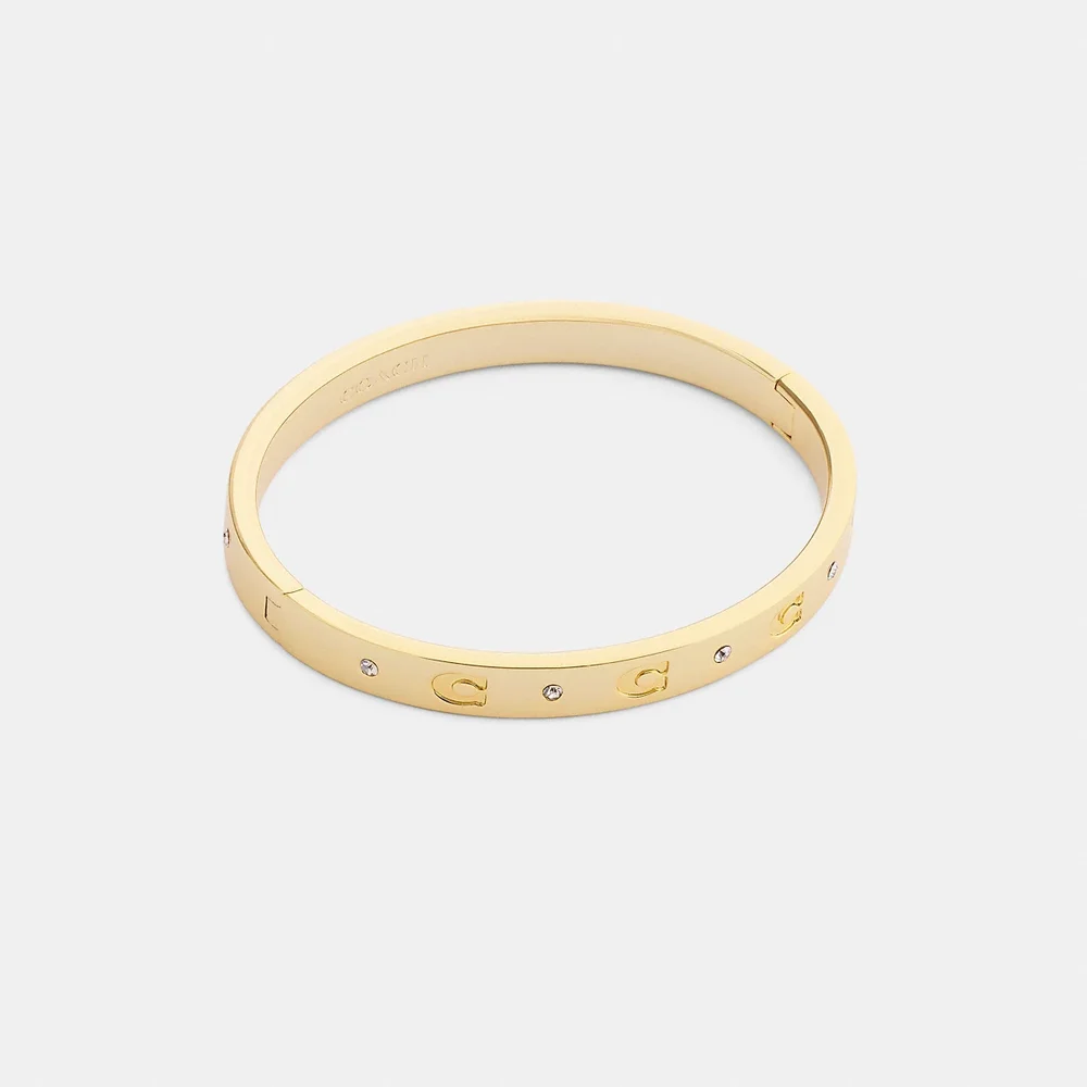 Repeated C Hinged Bangle