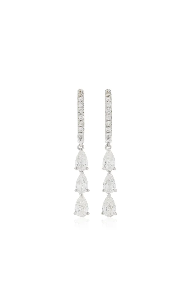 18k White Gold Diamond Earrings