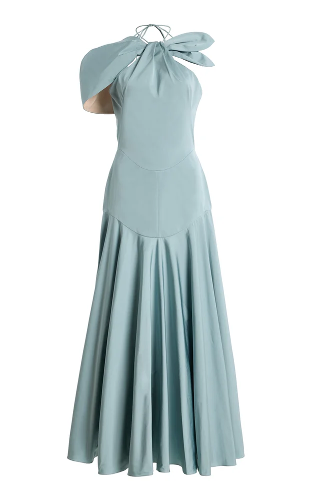 Exclusive Flared Silk Midi Dress