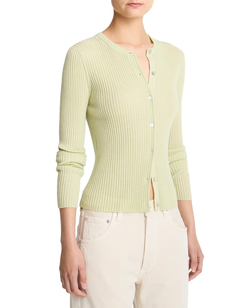 Cashmere & Silk Ribbed Cardigan