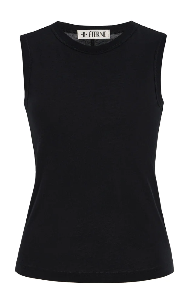 Fitted Cotton-Modal Muscle Tank Top