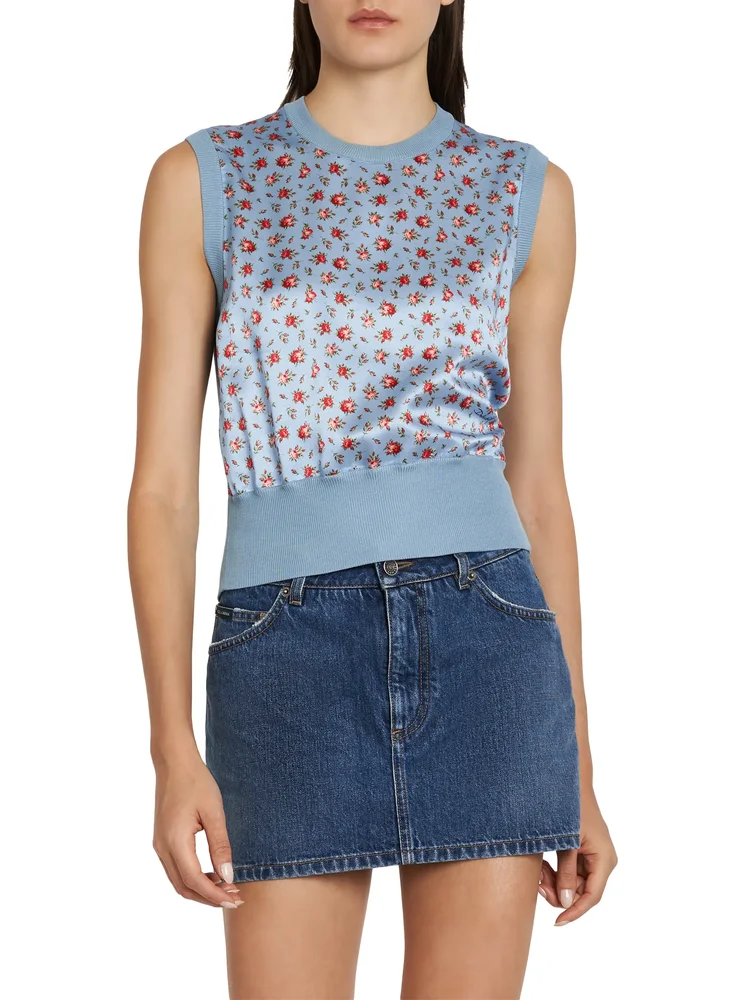 Floral Silk Tank