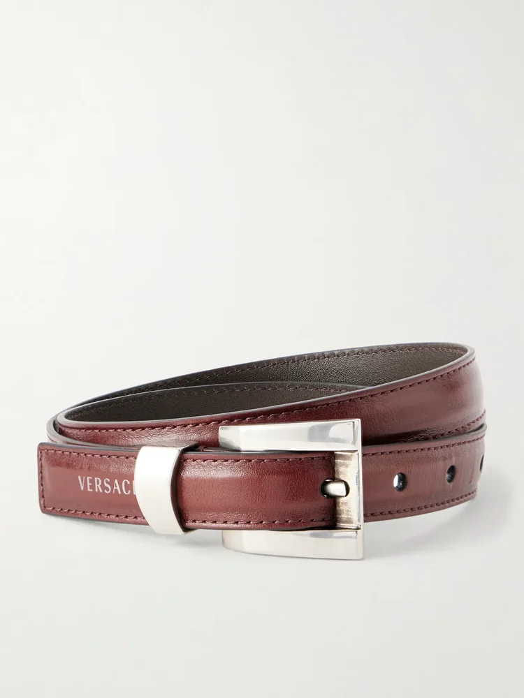 Calf leather belt