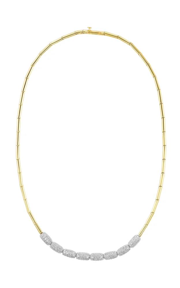 18K Yellow Gold Diamond Necklace