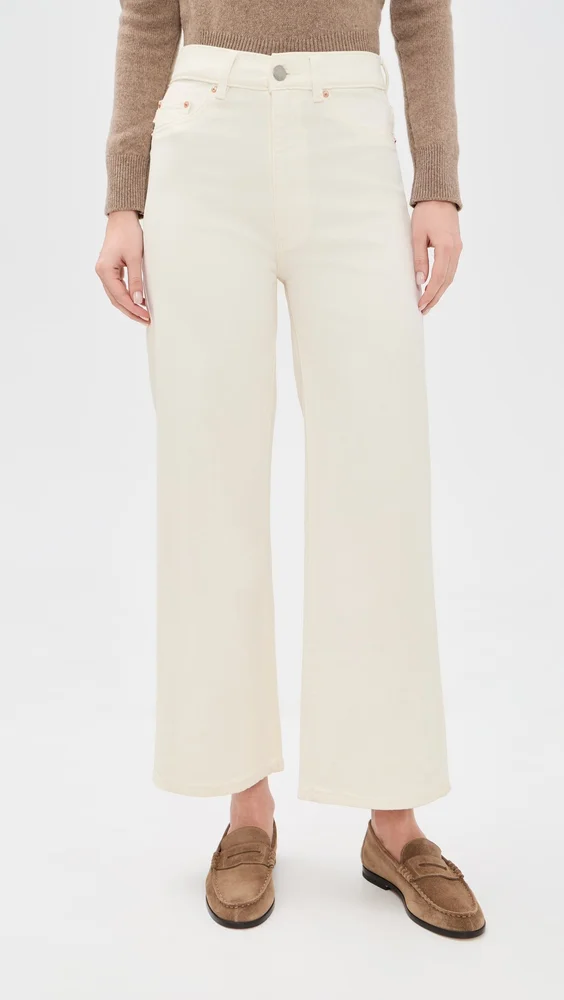 Hepburn Wide Leg High Rise Ankle Jeans