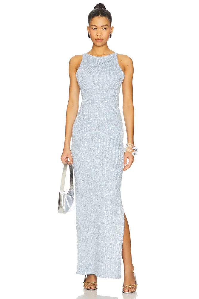 100% Organic Cotton Open-Knit Cover-Up Maxi Dress