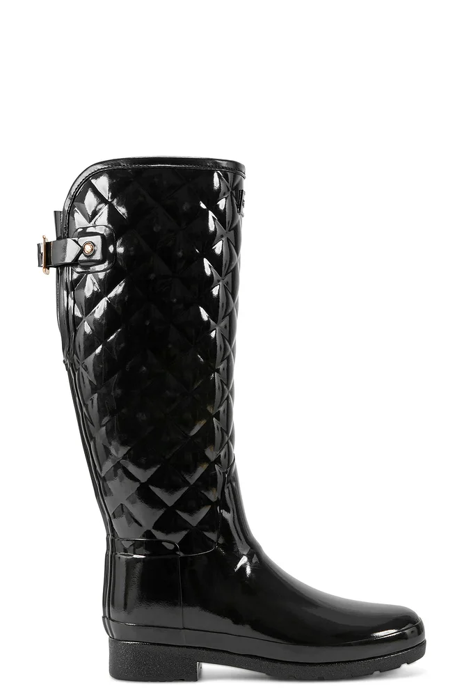 Refined Gloss Quilt Tall Boot