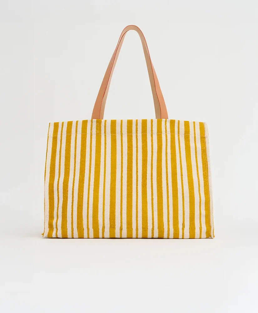 Limited Edition Pascucci Riga Tote - Yellow Stripe